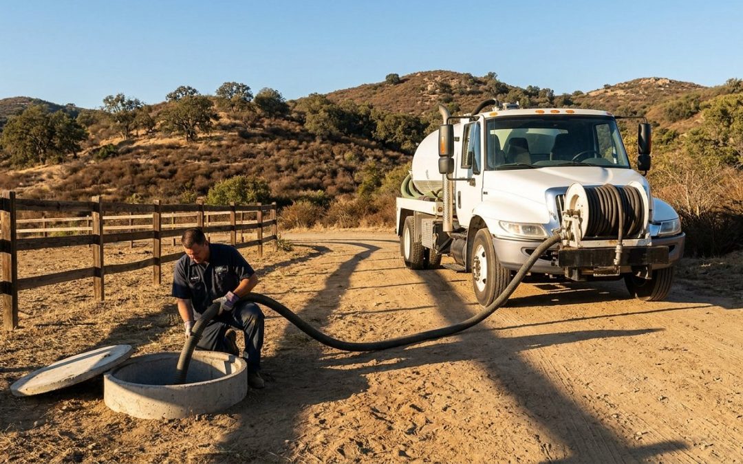 Jamul septic pumping at a rural ranch property in the East County hills
