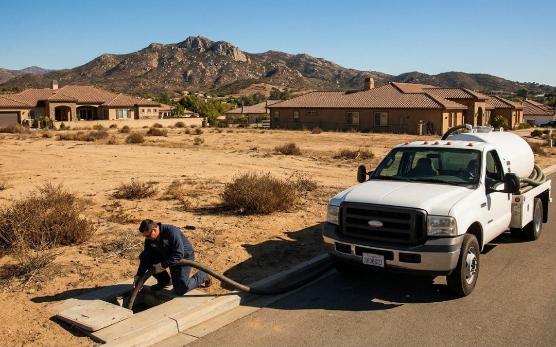 Poway septic pumping at a large-lot home near Iron Mountain