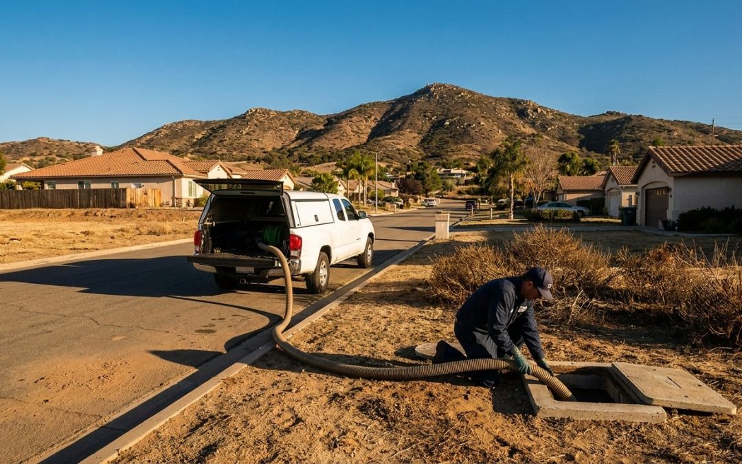 Santee septic pumping at a large-lot home below the Cowles Mountain hills